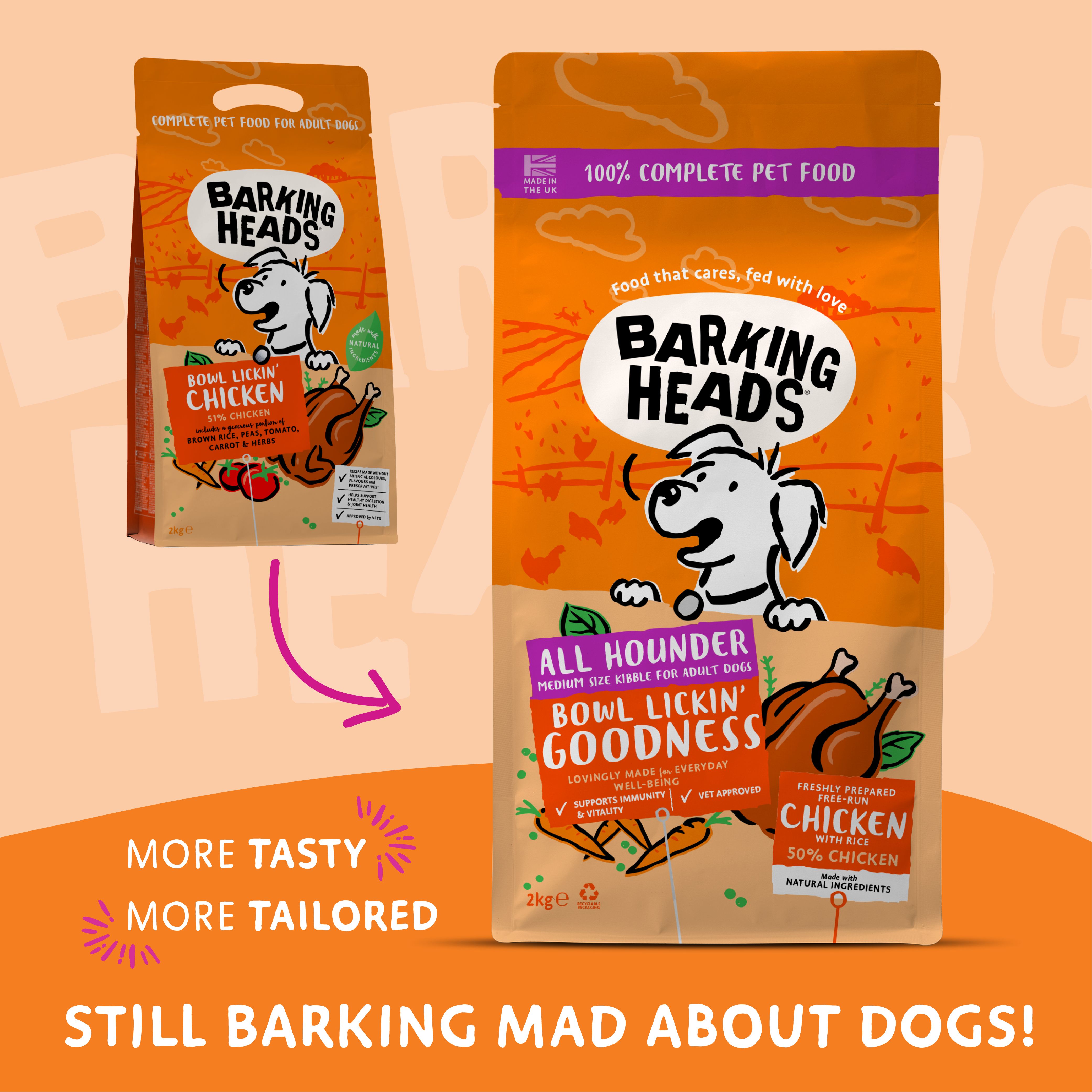 Barking Heads Bowl Lickin' Chicken Dry Dog Food - 12kg (formerly Tender Loving Care)